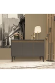 DEMONTE DECOR ASUDE TV SEHPASI,KONSOL ve ORTA SEHPA 3'LÜ SALON TAKIMI ANTRASİT-CEVİZ - 2