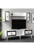 cantek dizayn Linda Tv Ünitesi Takımı Beyaz-gümüş - 3