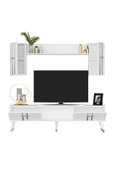 DEMONTE DECOR ASSEL TV ÜNİTESİ TAKIMI BEYAZ-GÜMÜŞ - 5
