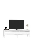 DEMONTE DECOR Deffne 180 Cm Tv Sehpası Beyaz-gümüş - 5