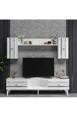 DEMONTE DECOR PELİN TV ÜNİTESİ TAKIMI BEYAZ-GÜMÜŞ - 1