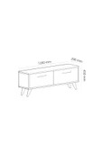 DEMONTE DECOR Active Iki Kapaklı Tv Ünitesi Safirmeşe-beyaz 120 Cm - 5