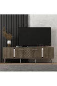 DEMONTE DECOR DETTAS TV ÜNİTESİ, 150 CM CEVİZ-GÜMÜŞ - 1