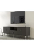 DEMONTE DECOR DROP TV ÜNİTESİ,KONSOL ve ORTA SEHPA 3'LÜ SALON TAKIMI ANTRASİT-GÜMÜŞ - 5