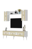 DEMONTE DECOR Karya 180 Cm Tv Ünitesi Beyaz Altın - 5