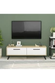 DEMONTE DECOR Active Iki Kapaklı Tv Ünitesi Safirmeşe-beyaz 120 Cm - 1