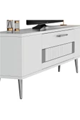 DEMONTE DECOR Fashion Tv Sehpası Beyaz-gümüş - 6
