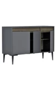 DEMONTE DECOR ASUDE TV SEHPASI,KONSOL ve ORTA SEHPA 3'LÜ SALON TAKIMI ANTRASİT-CEVİZ - 3