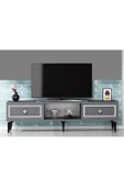 DEMONTE DECOR 2 Kapaklı, Raflı Herry Tv Sehpası Alt Modül Antrasit-gümüş - 1