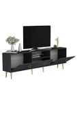 DEMONTE DECOR 180 Cm Sole Tv Ünitesi,sehpası Antrasit-antrasit - 5