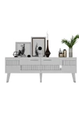DEMONTE DECOR Moda Tv Ünitesi Ve Konsol 2'li Salon Takımı Beyaz-gümüş - 2