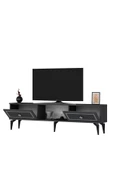 DEMONTE DECOR 2 Kapaklı, Raflı Herry Tv Sehpası Alt Modül Antrasit-gümüş - 5