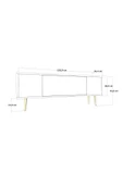 DEMONTE DECOR Fashion Tv Sehpası Beyaz-gümüş - 7