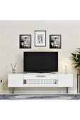 DEMONTE DECOR Fashion Tv Sehpası Beyaz-gümüş - 1
