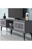 DEMONTE DECOR 2 Kapaklı, Raflı Herry Tv Sehpası Alt Modül Antrasit-gümüş - 2