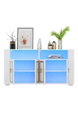 DEMONTE DECOR CALVİNN LED AYDINLATMALI KONSOL BEYAZ-ALTIN - 5