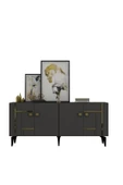 DEMONTE DECOR MADERA KONSOL ANTRASİT-ALTIN - 2