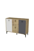 DEMONTE DECOR ARRYA KONSOL , 3 KAPAKLI SAFİRMEŞE-ANTRASİT-BEYAZ - 6