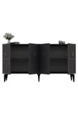 DEMONTE DECOR VESTA KONSOL 4 KAPAKLI  ANTRASİT (CEVİZ DESEN) - 4