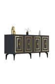 DEMONTE DECOR Viola Konsol Antrasit-altin - 5