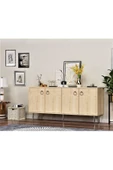 DEMONTE DECOR SOLLE 160 cm 4 KAPAKLI ,RAFLI KONSOL SAFİRMEŞE - 1
