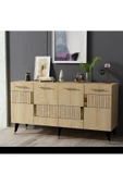 DEMONTE DECOR 4 Kapaklı Moda Konsol Safirmeşe-altın - 2