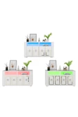 DEMONTE DECOR CALVİNN LED AYDINLATMALI KONSOL BEYAZ-ALTIN - 7
