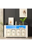 DEMONTE DECOR CALVİNN LED AYDINLATMALI KONSOL BEYAZ-ALTIN - 2