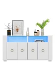DEMONTE DECOR Klein Led Aydınlatmalı Konsol Beyaz - 4