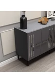 DEMONTE DECOR JUNNES PLEKSİ DESENLİ KONSOL ANTRASİT-GÜMÜŞ - 3