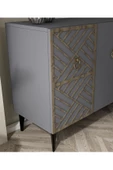 DEMONTE DECOR VESTA KONSOL 4 KAPAKLI  ANTRASİT (CEVİZ DESEN) - 3
