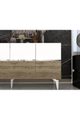 DEMONTE DECOR TEDDY LAZER KESİMLİ PLEKSİ DETAYLI KONSOL BEYAZ-CEVİZ-GÜMÜŞ - 7