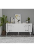 DEMONTE DECOR MADERA KONSOL BEYAZ-GÜMÜŞ - 1
