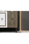 DEMONTE DECOR ASYA KONSOL 4 KAPAKLI RAFLI CEVİZ-BEYAZ - 3