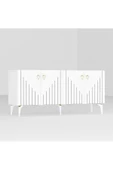 DEMONTE DECOR MEDA KONSOL BEYAZ-ALTIN - 5