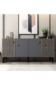 DEMONTE DECOR OSSO KONSOL ANTRASİT (CEVİZ DESEN) - 1