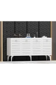 DEMONTE DECOR ARONA KONSOL 4 KAPAKLI RAFLI BEYAZ - 2
