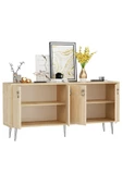 DEMONTE DECOR SOLLE 160 cm 4 KAPAKLI ,RAFLI KONSOL SAFİRMEŞE - 3