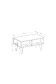 DEMONTE DECOR 3 Raflı Akbe Orta Sehpa Ceviz-ceviz - 4