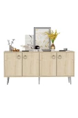 DEMONTE DECOR SOLLE 160 cm 4 KAPAKLI ,RAFLI KONSOL SAFİRMEŞE - 7