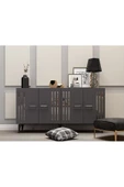 DEMONTE DECOR JUNNES PLEKSİ DESENLİ KONSOL ANTRASİT-GÜMÜŞ - 1