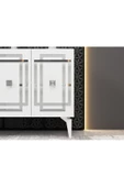 DEMONTE DECOR Lotus Konsol 4 Kapaklı Raflı Beyaz Gümüş - 3