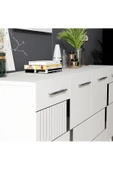 DEMONTE DECOR 4 Kapaklı Moda Konsol Beyaz-gümüş - 3
