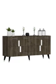 DEMONTE DECOR 4 Kapaklı Moda Konsol Ceviz-gümüş - 5
