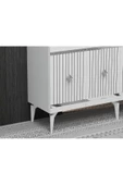 DEMONTE DECOR LENORRA KONSOL BEYAZ-GÜMÜŞ - 3