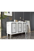 DEMONTE DECOR 3 Kapaklı Katya Konsol Beyaz-gümüş - 2