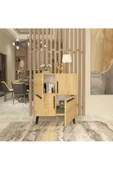 DEMONTE DECOR Mikkra Konsol , Çok Amaçlı Dolap , 4 Kapaklı Safirmeşe - 6