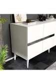 DEMONTE DECOR VANİA KONSOL 4 KAPAKLI BEYAZ-GÜMÜŞ - 4