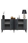 DEMONTE DECOR JUNNES PLEKSİ DESENLİ KONSOL ANTRASİT-GÜMÜŞ - 4