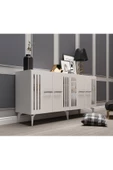 DEMONTE DECOR JUNNES PLEKSİ DESENLİ KONSOL BEYAZ-GÜMÜŞ - 2